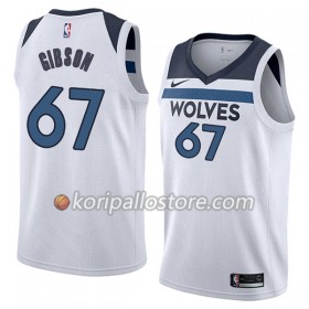 Minnesota Timberwolves Taj Gibson 67 Nike 2017-18 Valkoinen Miesten Pelipaidat Swingman 